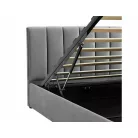 Montreal bársony ágy, 90x200, szürke