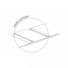 Vento asztal, 120X68, fekete, kézműves tölgy