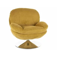 Brigitte Brego fotel, króm, curry