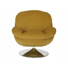 Brigitte Brego fotel, króm, curry