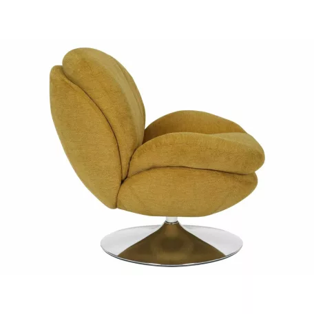 Brigitte Brego fotel, króm, curry