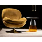 Brigitte Brego fotel, króm, curry