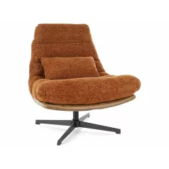 Felicia Raven fotel, matt fekete, fahéj