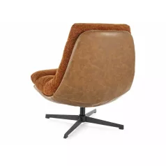 Felicia Raven fotel, matt fekete, fahéj