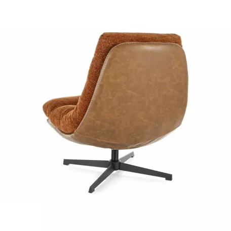 Felicia Raven fotel, matt fekete, fahéj