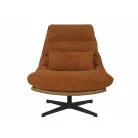 Felicia Raven fotel, matt fekete, fahéj