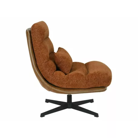 Felicia Raven fotel, matt fekete, fahéj