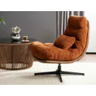 Felicia Raven fotel, matt fekete, fahéj