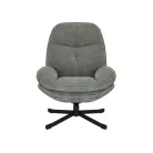 Harper fotel, fekete, olajzöld