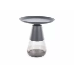   Tiffany dohányzóasztal, 50X50, fekete / fekete, matt fekete