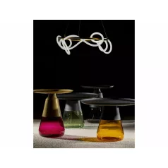   Tiffany dohányzóasztal, 50X50, fekete / fekete, matt fekete