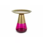 Tiffany dohányzóasztal, 50X50, arany / lila, matt arany