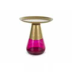 Tiffany dohányzóasztal, 50X50, arany / lila, matt arany