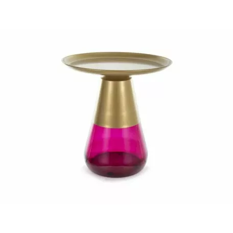 Tiffany dohányzóasztal, 50X50, arany / lila, matt arany