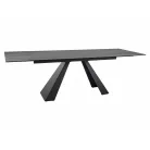 Salvadore Kerámia Pietra Di Savoia asztal, 160X90, matt fekete, világos szürke matt