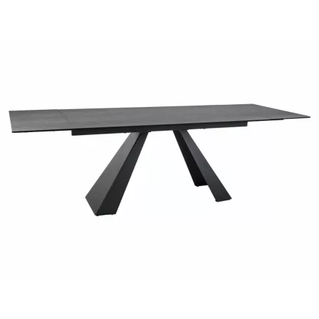 Salvadore Kerámia Pietra Di Savoia asztal, 160X90, matt fekete, világos szürke matt