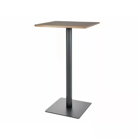 Bárasztal BT006, 60X60, matt fekete, kézműves tölgy