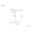 Bárasztal BT006, 60X60, matt fekete, kézműves tölgy