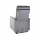 Otus II bársony dönthető fotel, 92X66, fekete, szürke
