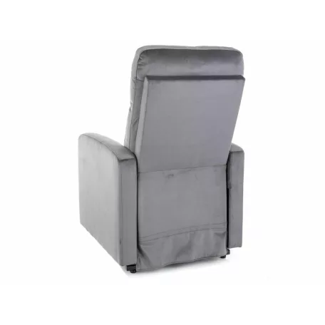 Otus II bársony dönthető fotel, 92X66, fekete, szürke