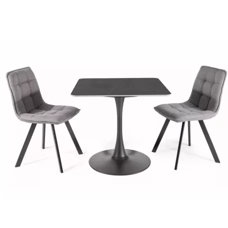 Espero II asztal, 80X80, fekete, fekete