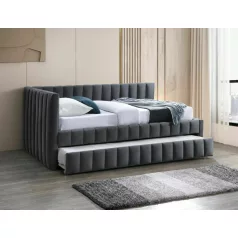 Alfie bársony ágy, 120x200, szürke