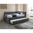 Alfie bársony ágy, 120x200, szürke