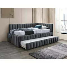 Alfie bársony ágy, 120x200, szürke