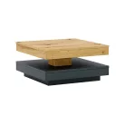 Cotto dohányzóasztal, 67X67, kézműves tölgy / antracit, kézműves tölgy/antracit