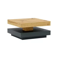   Cotto dohányzóasztal, 67X67, kézműves tölgy / antracit, kézműves tölgy/antracit