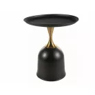 Mérleg dohányzóasztal, fekete / arany, fekete