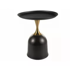 Mérleg dohányzóasztal, fekete / arany, fekete