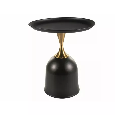 Mérleg dohányzóasztal, fekete / arany, fekete