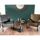 Mérleg dohányzóasztal, fekete / arany, fekete