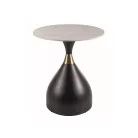 Virgo dohányzóasztal, fekete / arany, fehér