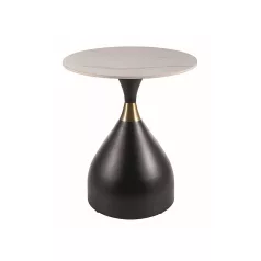 Virgo dohányzóasztal, fekete / arany, fehér