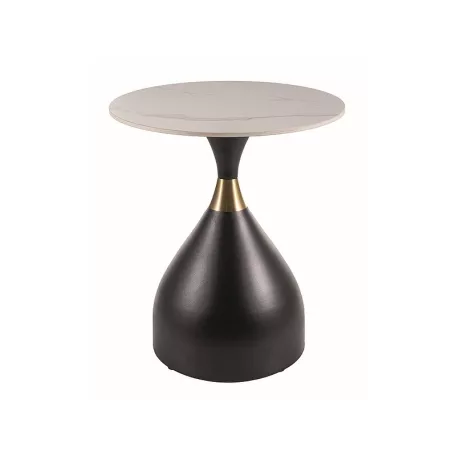 Virgo dohányzóasztal, fekete / arany, fehér