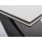 Westin kerámia gyémánt krémszínű asztal, 160X90, matt fekete, krémes matt