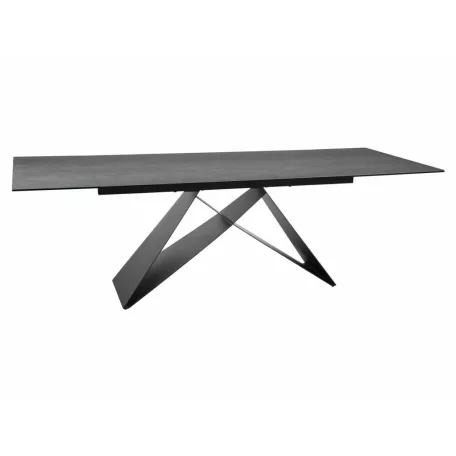 Westin Kerámia Pietra Di Savoia asztal, 160X90, matt fekete, világos szürke matt