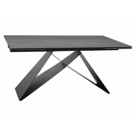 Westin Kerámia Pietra Di Savoia asztal, 160X90, matt fekete, világos szürke matt