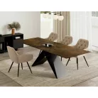 Westin kerámia Ossido Bruno asztal, 160X90, matt fekete, matt barna