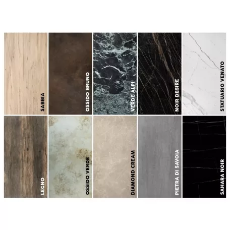 Westin kerámia Ossido Bruno asztal, 160X90, matt fekete, matt barna