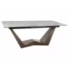 Bonucci kerámia Statuario Venato asztal, 200X98, dió, matt fehér