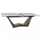 Bonucci kerámia Statuario Venato asztal, 200X98, dió, matt fehér