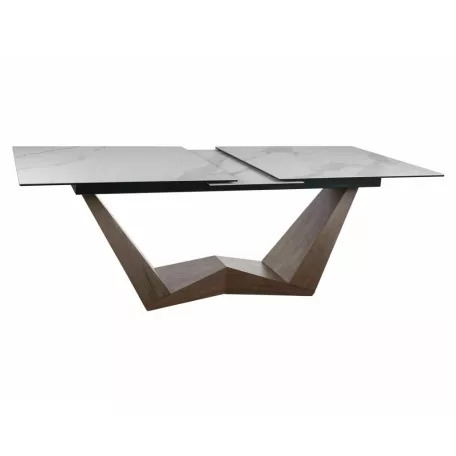 Bonucci kerámia Statuario Venato asztal, 200X98, dió, matt fehér