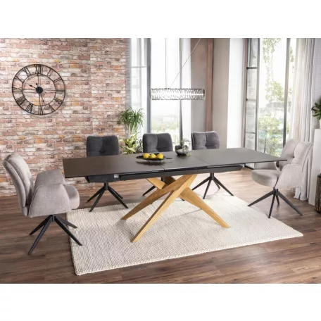 Loreto kerámia Ossido Bruno asztal, 180X90, tölgy, matt barna