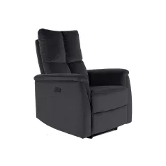 Neptun bársony dönthető fotel, 94X76, fekete, fekete