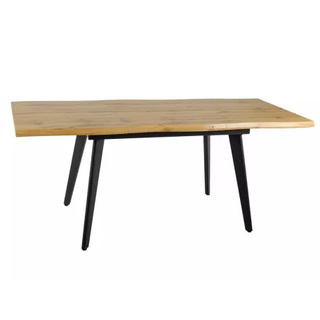 Fresno asztal, 120X80, fekete, kézműves tölgy