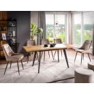 Fresno asztal, 120X80, fekete, kézműves tölgy