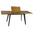 Fresno asztal, 150X90, fekete, kézműves tölgy